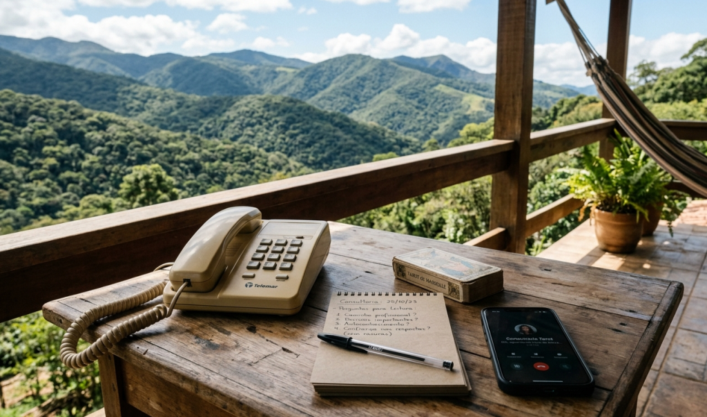 A tranquilidade de realizar uma consulta de tarot com um profissional.